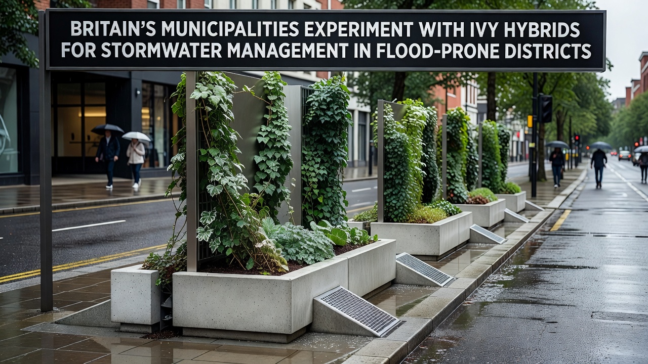 British Local Authorities Test Hybrid Ivy Varieties to Control Stormwater Runoff in Vulnerable Districts